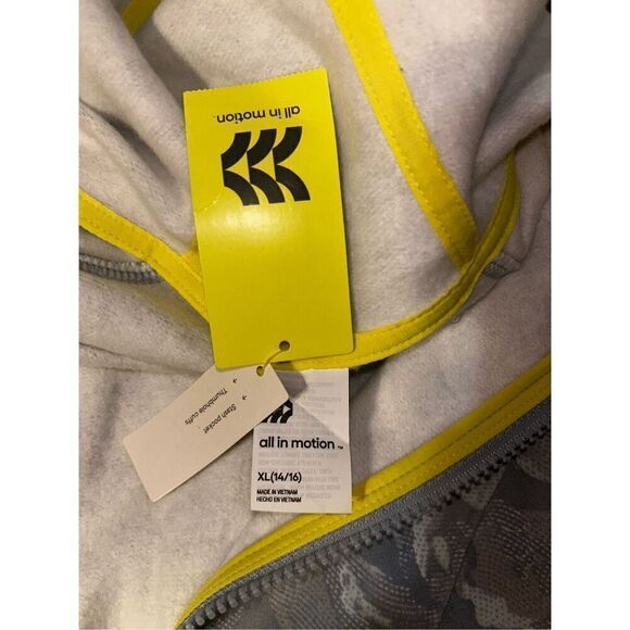 NWT all in motion zip up hoodie size girls 14/16 xl - Picture 3 of 5
